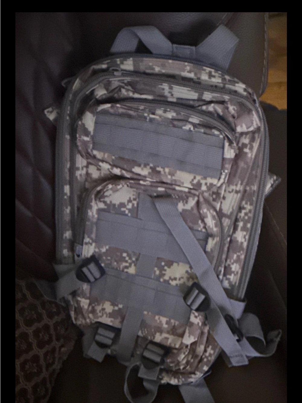 Men's Tactical Backpack in Gray Digital Camo